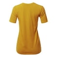 thumbnail image 3 of A2Y Women's Basic Solid Premium Cotton Short Sleeve Crew Neck T Shirt Tee Tops Ash Mustard M, 3 of 6
