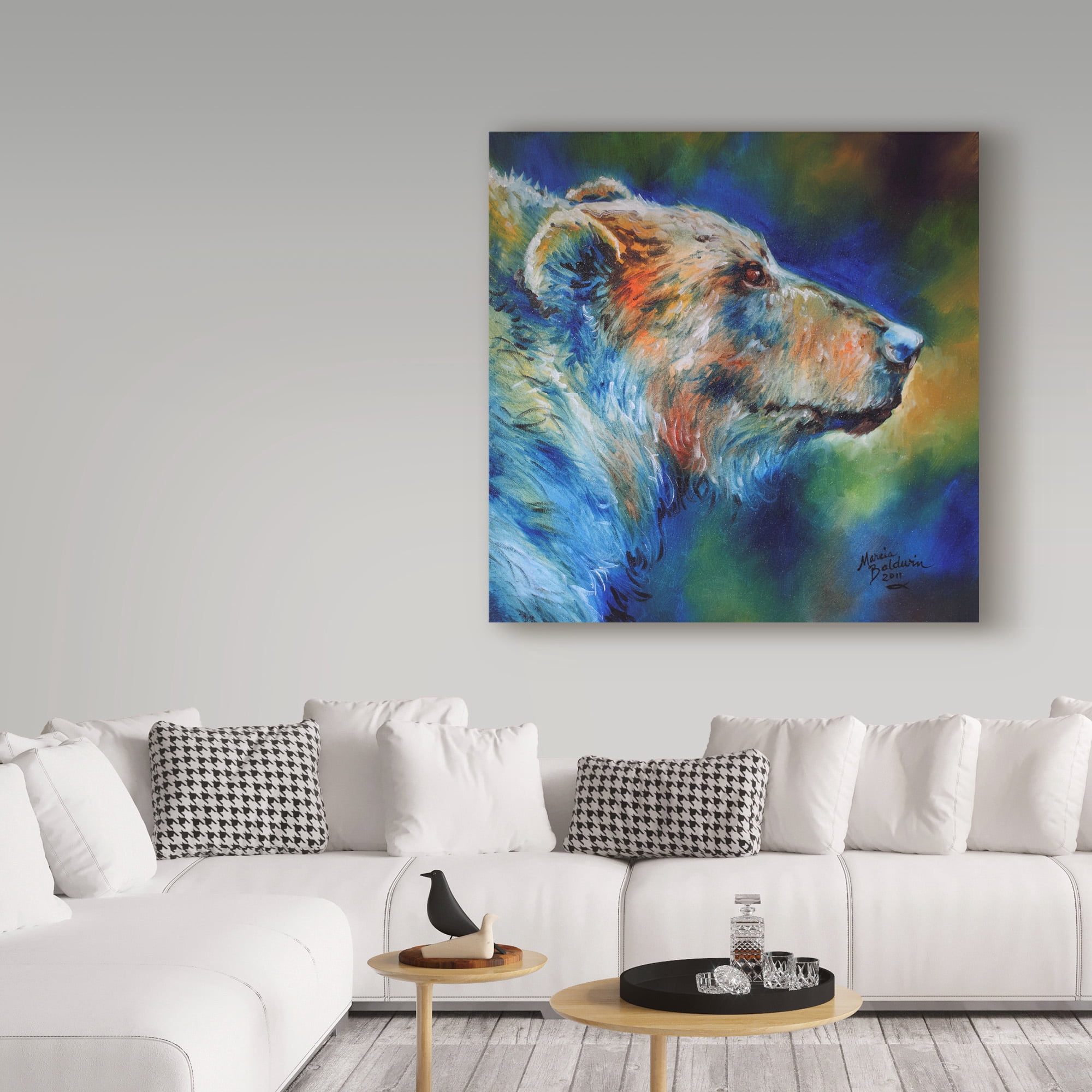 Trademark Fine Art 'Bear Abstract' Canvas Art by Marcia Baldwin