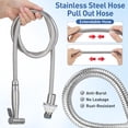 thumbnail image 3 of Universal Pull Out Kitchen Sink Side Sprayer 304 Stainless Steel 1/2 Inch Connector Hose, 3 of 7