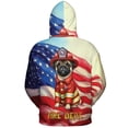 thumbnail image 2 of Firefighter Pug Hero Rescue Fire Dept Fireman USA Flag All Over Print 3D Hoodie Unisex Merch Hoodies Dog Lover Gifts - 02026, 2 of 6