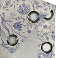 thumbnail image 4 of Ambesonne Botanical Grommet Curtain, Leafy Vintage Flowers Art, 50"x84", Ivory and Blue Violet, 4 of 5