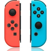 ManYmbyan Wireless Gaming Joy-Con (L/R), Game Controller for Nintendo Switch, Neon Red/Blue