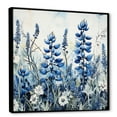 thumbnail image 2 of Designart "Blue Bonnets Blossom Mosaic I" Blue Bonnets Floater Framed Canvas Art Print, 2 of 5