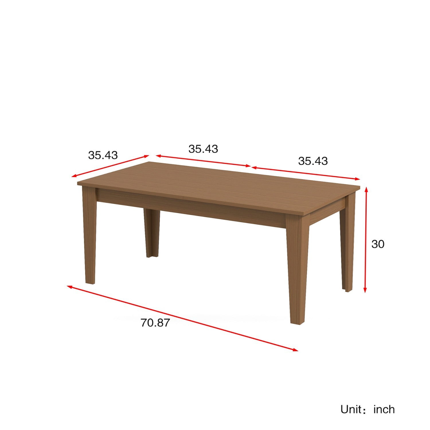 106.3" Extendable Dining Table, Large Woodgrain Kitchen Table with Expandable Design, Modern Rectangular Dining Room Table for Family Meals, Office, Study & Gathering Spaces, Oak