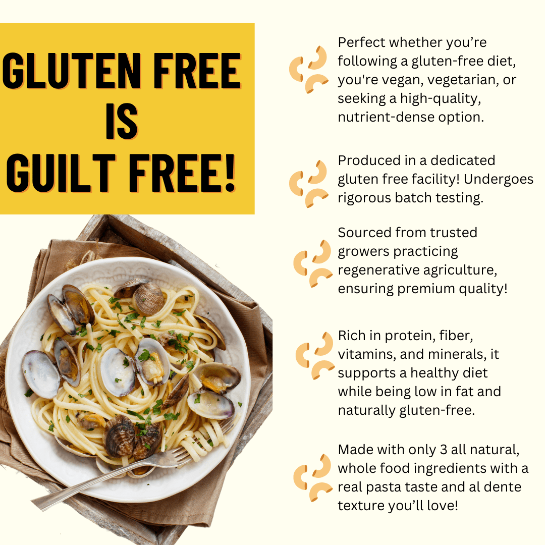 Pasta, Linguini 4/5LB BAGS Certified Gluten Free, USDA Organic & GMO Free,  Wheat & Corn-Free, Made w/3 Ingredients -Mountain High Organics