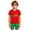 Red, variant on Kids Boys Soccer Jersey Set Kids Football Portugal Outfits Set Sportswear Athletes T‑Shirt and Shorts Ensemble Casual School Clothes Set 4-5 Years
