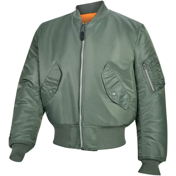 Valley Apparel Men S Military Manufacturer Ma 1 Bomber Jacket Made In The Usa Walmart Com Walmart Com