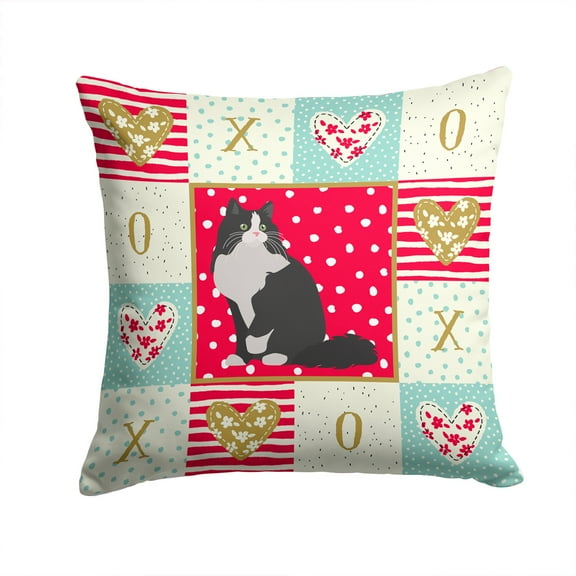 Ragamuffin Cat Love Fabric Decorative Pillow