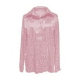 thumbnail image 6 of Pink Women Shirts, Women'S Satin Button Down Shirts Roll Up Long Sleeve Lapel V Neck Printed Casual Work Blouses Tops,Women Shirts S, 6 of 7