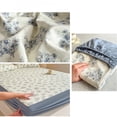 thumbnail image 4 of Linnome Fitted Sheet Floral Pattern Breathable Linen Mattress Protector for Single Bed Cool Easy Clean 35.4x78.4in Multicolor#06, 4 of 6