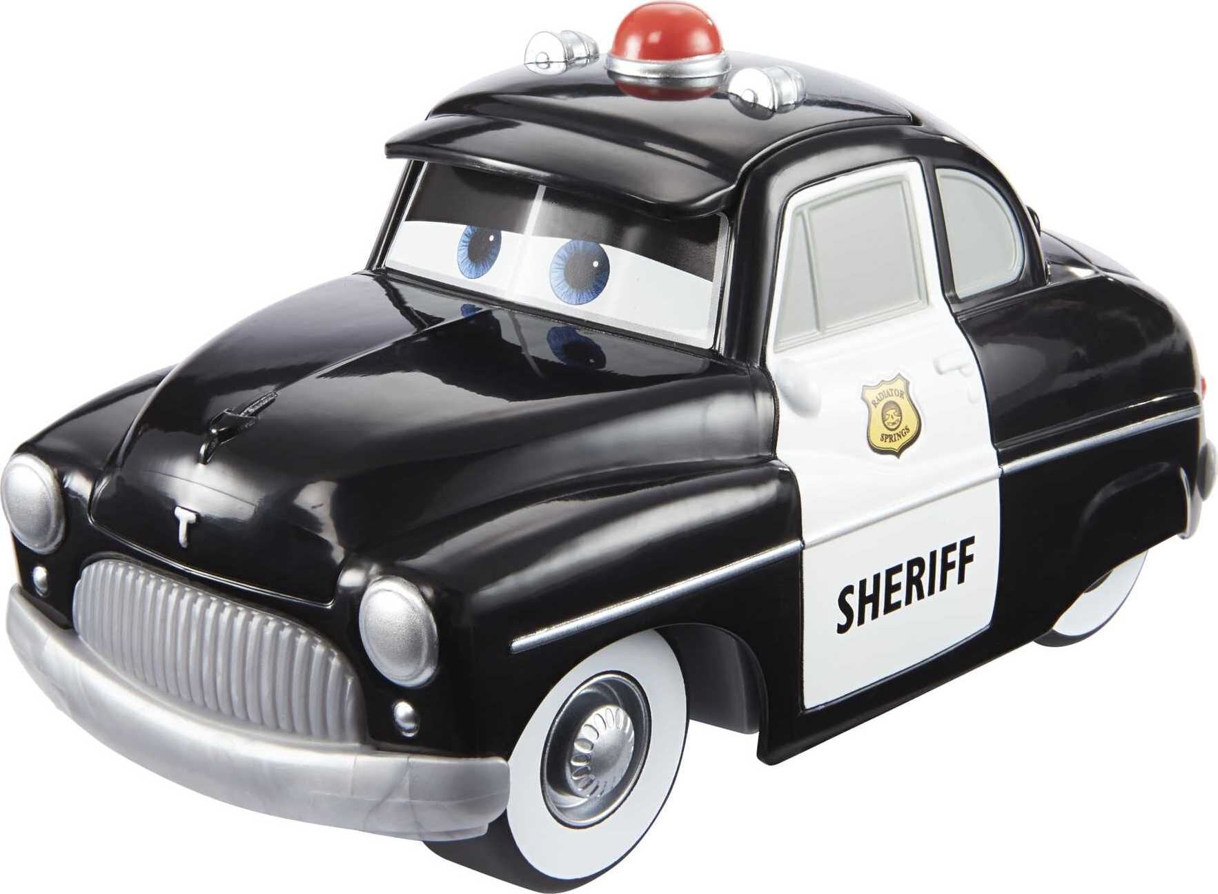 Collectible Character Car Disney Pixar Cars Track Talkers Sheriff Vehicle 5.5-in Talking Movie Toy with Sound Effects Gift for Kids & Collectors Ages 3 Years Old & Up 