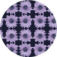 thumbnail image 1 of Ahgly Company Indoor Round Patterned Blue Whale Blue Area Rugs, 8' Round, 1 of 6