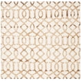 thumbnail image 2 of Safavieh Dip Dye Anglia Distressed Wool Area Rug, Ivory/Camel, 7' x 7' Square, 2 of 7