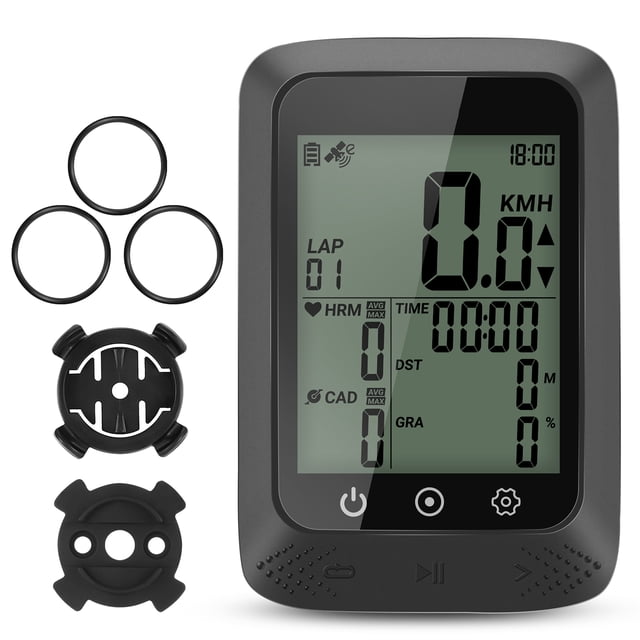 WEST BIKING Wireless Bike GPS Speedometer with Large Screen, Waterproof IPX7, ABS Material, Easy Installation for Mountain and Road Cycling