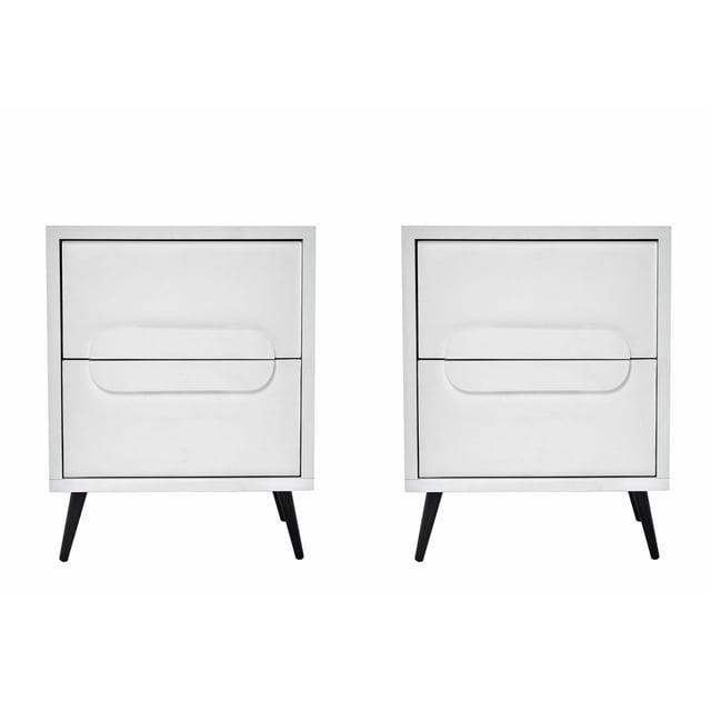 Set de 2 Buros Lorea Blanco y Negro Kessa Muebles