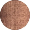 thumbnail image 1 of Ahgly Company Indoor Round Oriental Brown Industrial Area Rugs, 6' Round, 1 of 4