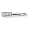 thumbnail image 3 of Auriga Fine Jewelry 14K White Gold Micro Pave 1/5 carat Complete Diamond Band for Women Size-7, 3 of 6