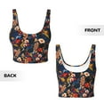 thumbnail image 3 of Sikiie Vintage Floral Print Strappy Sports Bra for Women Padded Push Up Sports Bra Athletic Running Sports Bra Workout Bra Yoga Bra, 3 of 5