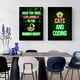 thumbnail image 5 of Póster con efecto neón, cita divertida de programador, código hacker, impresión de zona de codificación, arte de pared, pintura en lienzo, decoración de oficina, habitación, hogar, sin LED, 5 of 5