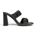 thumbnail image 2 of Dream Pairs Women Fashion Square Toe High Heel Sandals Chunky Slip On Mules Open-Toe Strap Pump Sandals SDHS2209W BLACK Size 6.5, 2 of 4