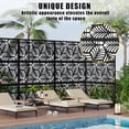 thumbnail image 2 of OUYAWEI Metal Privacy Screen,Freestanding Decorative Divider,Extended Height Privacy Screen with Stable Base for Garden,Petal design, 2 of 8
