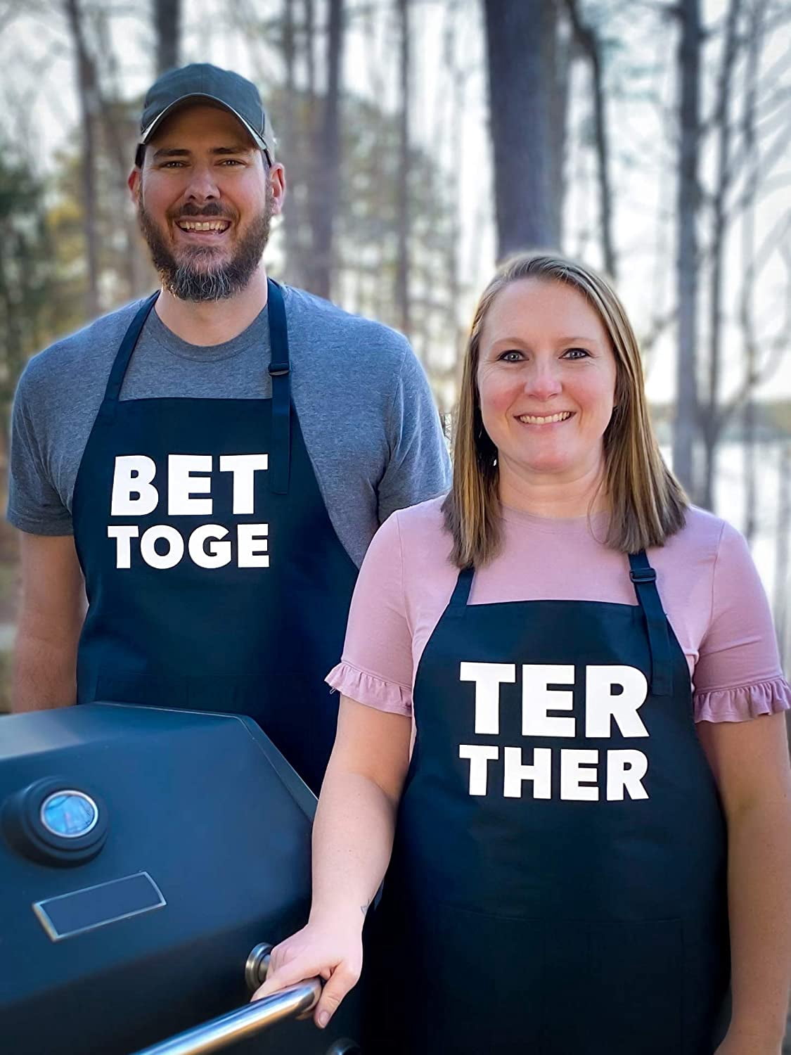 UP THE MOMENT Better Together Couples Apron, Matching Aprons for Couples, Couples Aprons Funny, Funny Aprons for Couples, Host Gift for Couples, Wedding Gifts for Couples Who Have Every