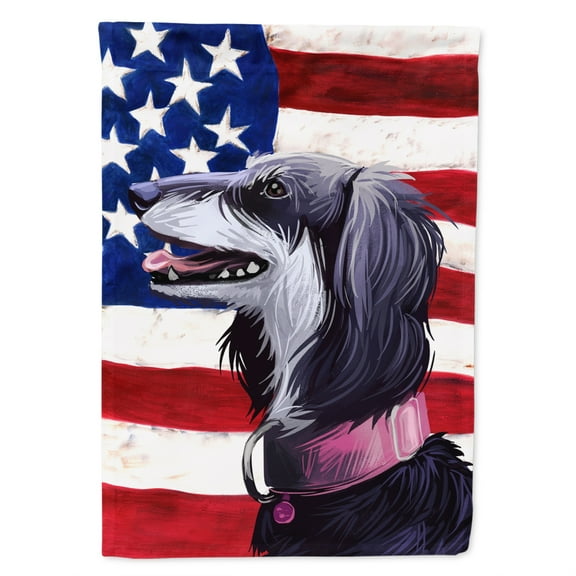 Carolines Treasures CK6686CHF Saluki Dog American Canvas House Size Outdoor-Flags, Multicolor