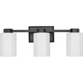 thumbnail image 3 of Estrada Collection Three-Light Matte Black Contemporary Bath & Vanity Light, 3 of 13