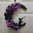 thumbnail image 1 of CHAO [Púrpura 25 × 30 cm] Corona de gato creciente para colgar en la puerta Planta de simulación creativa de Halloween Anillo de ratán Decoración del hogar Colgante de pared, 1 of 5
