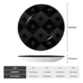 thumbnail image 2 of Picia Black Poker Pattern Bone China Decorative Plate – Wall Decor with Stand and Adhesive, Elegant Ornament for Living Room, Office, or Entryway-10in, 2 of 6