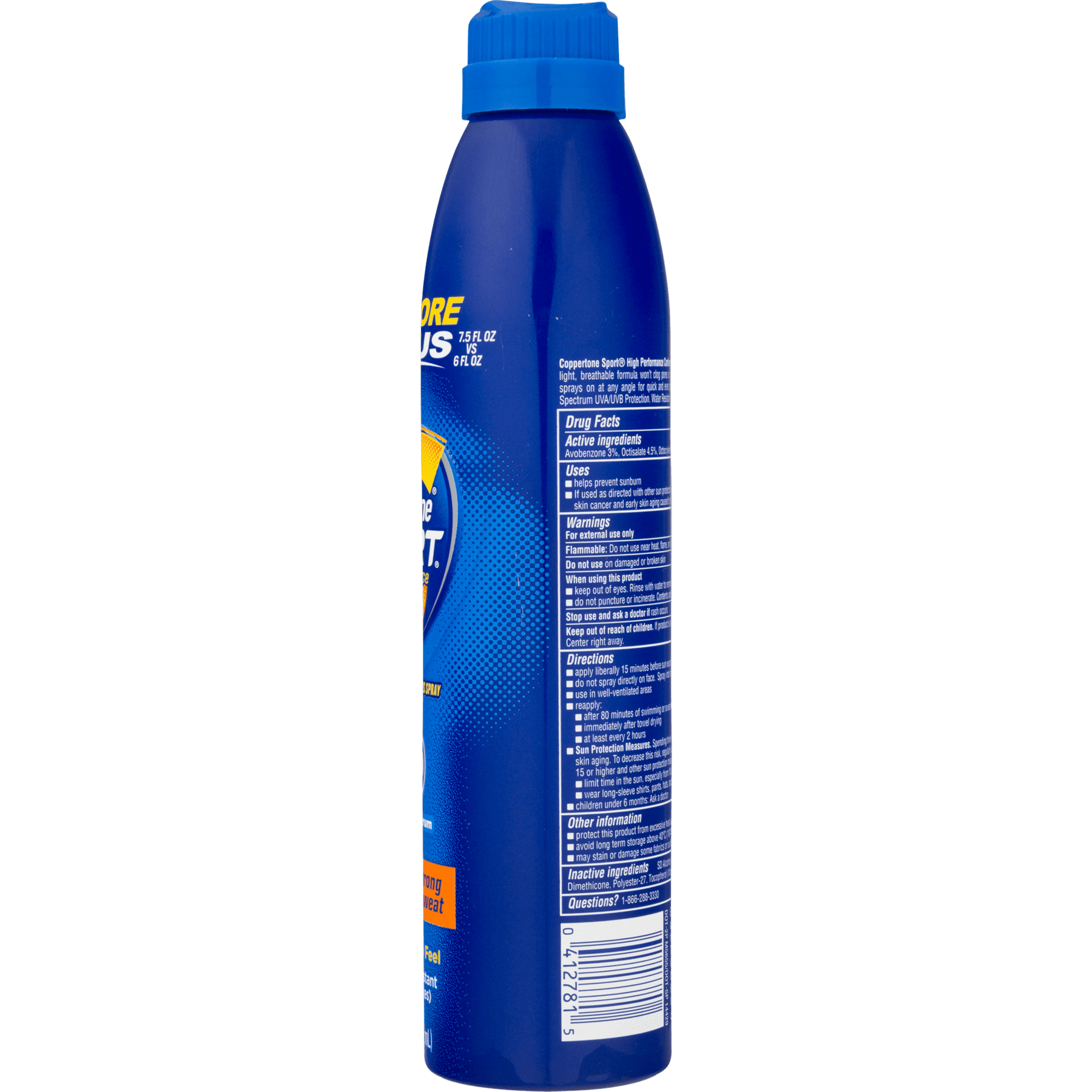 Coppertone Sport Sunscreen Spray SPF 30, 7.5 FL OZ