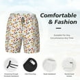 thumbnail image 3 of Fuzoiu Sausage Tomato Toast Print Men's Swim Shorts,Quick-Dry Double-Layer Swim Trunks,Board Trunks,Beach Shorts Swimwear Bathing Suits-, 3 of 6