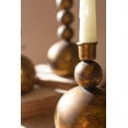 thumbnail image 2 of SET OF THREE ANTIQUE BRASS TAPER CANDLE HOLDERS, 2 of 2