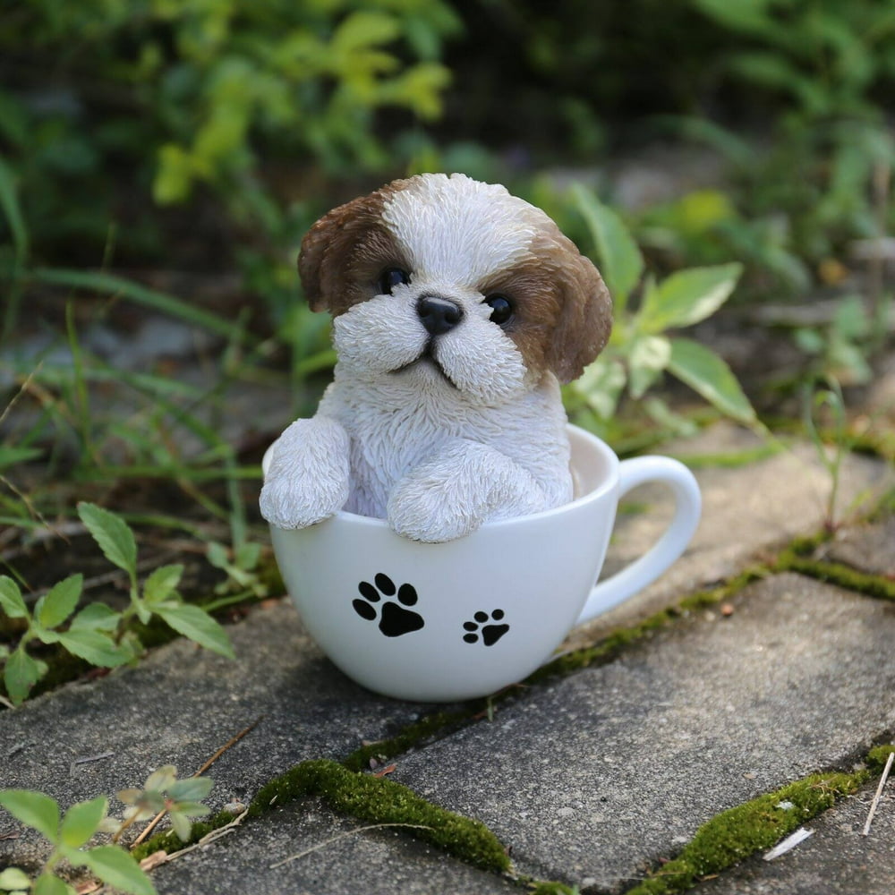 shih tzu resin statue