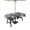 White, variant on Outdoor Tablecloth with Umbrella Hole Zipper Modern Tree Branches Round Tablecloth 54" Waterproof Outside Table Cloth Contemporary Black Botanical Patio Table Cover Tablecloths for Picnic Party