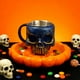 thumbnail image 5 of Tazas azules Taza decorativa Exquisita taza de calavera azul de Halloween Simulación de resina Configuración de mesa Tazas de café Taza de café Tazas Tazas de café, 5 of 9