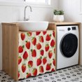 thumbnail image 3 of Farmhouse Strawberry Cabinet Curtains for Kitchen 35"W x 35"L, Red Berry Rustic Country Linen Texture Laundry Sink Cabinets Magic Tape Short Curtain Privacy Panel for Bathroom Vanity Cabinets, 3 of 9