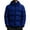 Dark Blue, variant on Puffer Coats for Men Drawstring Hooded Warm Cotton Down Jacket with Pockets Long Sleeve Winter Quilted Outerwear (3XL, Brown)