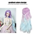 thumbnail image 2 of Girl Doll , High Elasticity Ball Joint Doll  Gradient Colors Long Curly  For 1/6 Doll DIY, 2 of 7