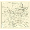 thumbnail image 2 of Baedeker 16x15 Black Ornate Wood Framed with Double Matting Museum Art Print Titled - Prague Czech Republic Europe - Baedeker 1896, 2 of 4