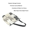 thumbnail image 3 of FORMRS Womens Canvas Tote Bag with Zipper Inner Pocket Shoulder Handbag, Beige Cute Cats, 3 of 7