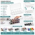 thumbnail image 4 of Sorbus 3-Pack Clear Cable Organizer Boxes with Lid, 5 Compartments for Cords & Accessories, 4 of 8
