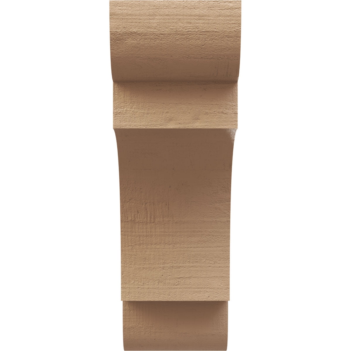 7"W x 14"D x 21"H Classic New Brighton Rough Cedar Woodgrain TimberThane Corbel, Primed Tan