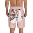 thumbnail image 3 of Naloa Goose Holding Wineglass with Red Wine Men's Short Pajama Pants, Lounge Comfort Shorts with Elasticized Waistband and Side Pockets - X-Large, 3 of 9