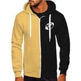 thumbnail image 1 of LOVZFMLL Vestes pour Hommes à Capuche Imprimé Bloc de Couleur Ample à Manches Longues Veste Décontractée à Capuche, 1 of 2
