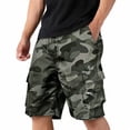 thumbnail image 2 of Zimjoy Mens Cargo Shorts Athletic Lightweight Breathable Casual Gym Work Mens Shorts Drawstring Elastic Waist Bermuda with Zipper Pockets Dark Gray 2XL, 2 of 6