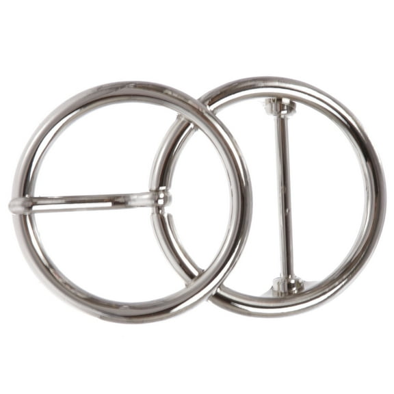 Single Prong Round Double Circle Knot Belt Buckle