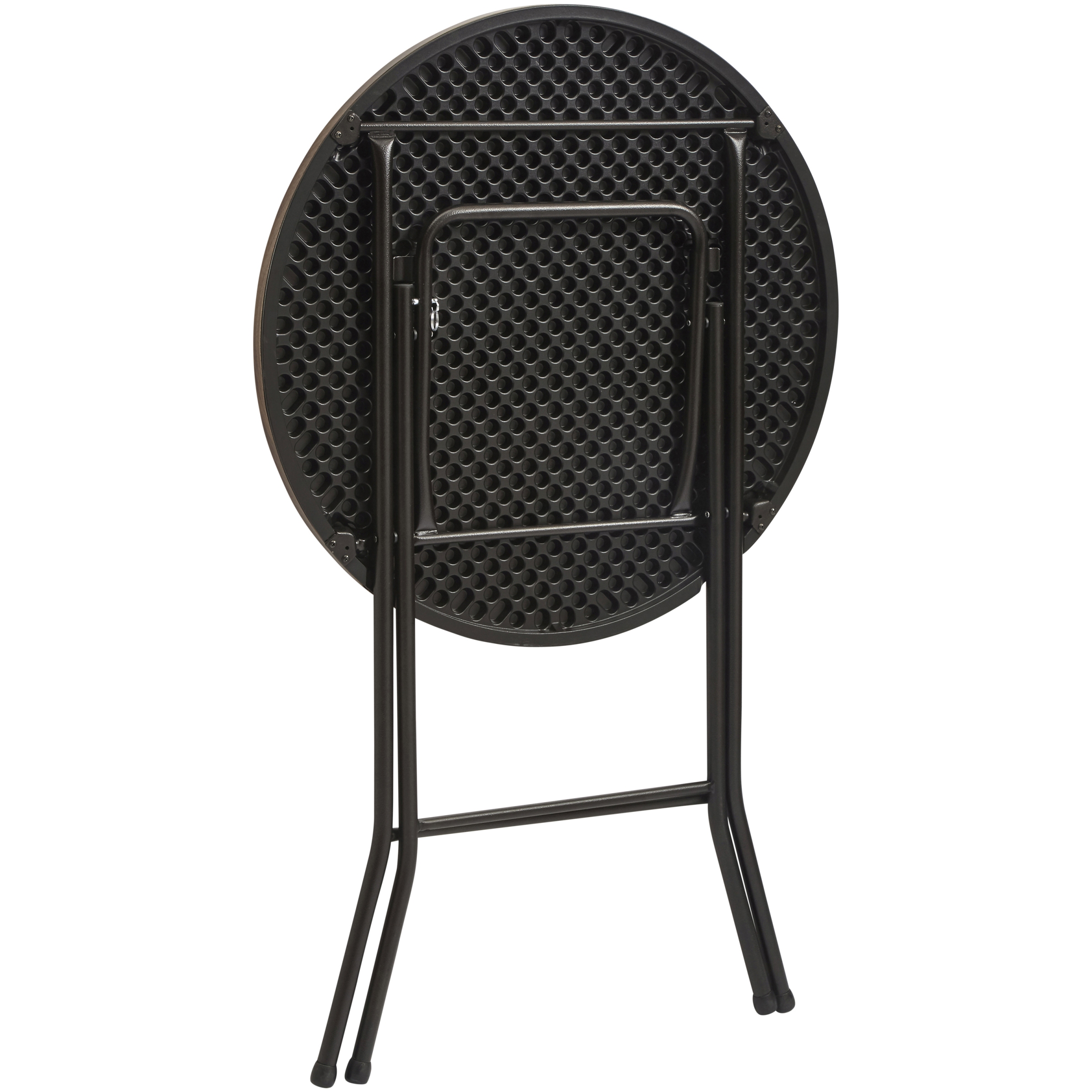 Mainstays 31-Inch Round High-Top Cocktail Folding Table, Walnut photo 5