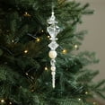 thumbnail image 4 of Lekihaqq 2 Packs Clear Acrylic Hanging Christmas Tree Ornament with Metal Hook, Festive Holiday Decor for Home, Party, and Seasonal Decoration, Elegant Snowflake Design, 4 of 6