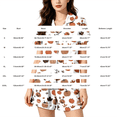 thumbnail image 3 of Pjs Sets for Women Halloween-Themed 2 Piece Cute Pumpkin Print Shirts And Shorts Lightweight Soft Pajama Set Gold L, 3 of 3
